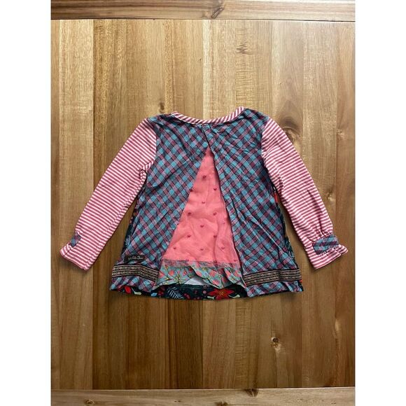 Matilda Jane Girls Christmas Hundred Years Tunic Top Size 2 Long Sleeve Floral - Picture 4 of 5